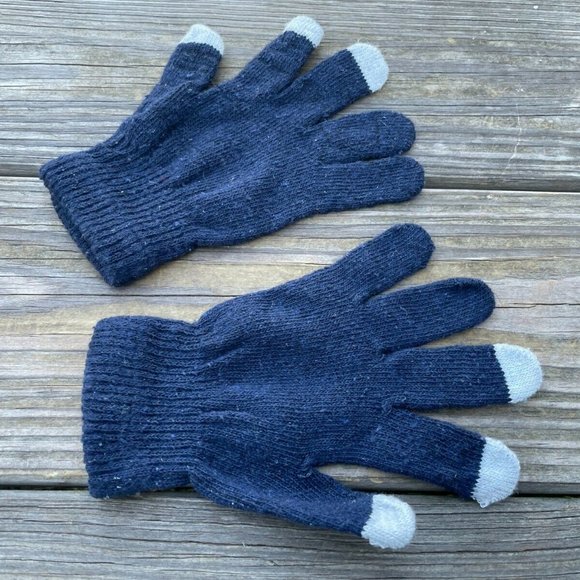 Women Gloves With Touch Screen Friendly Thumb and finger Warm Winter Blue Gloves - Picture 2 of 9